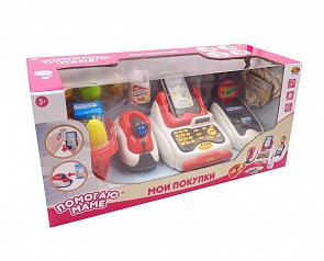 Касса в наборе с аксессуарами из серии Помогаю Маме, звуковые и световые эффекты (ABtoys, PT-01029)